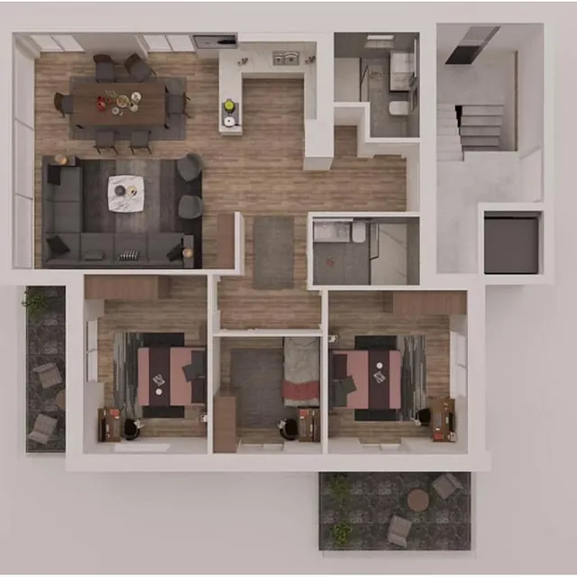 Döttingen 2 Eigentumswohnungen - Grundriss 1